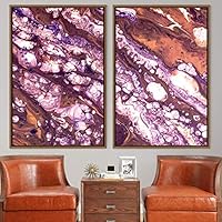 2 Piece Framed Canvas Wall Art Organic Fluids Canvas Prints Home Artwork Decoration for Living Room,Bedroom - 16