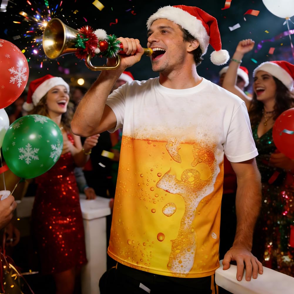 Męska koszulka z krótkim rękawem, Funky Graphic T-Shirt, Męska koszulka z nadrukiem, nadruk 3D, na co dzień topy graficzne koszulki, na Halloween Taniec Clubwear Topy