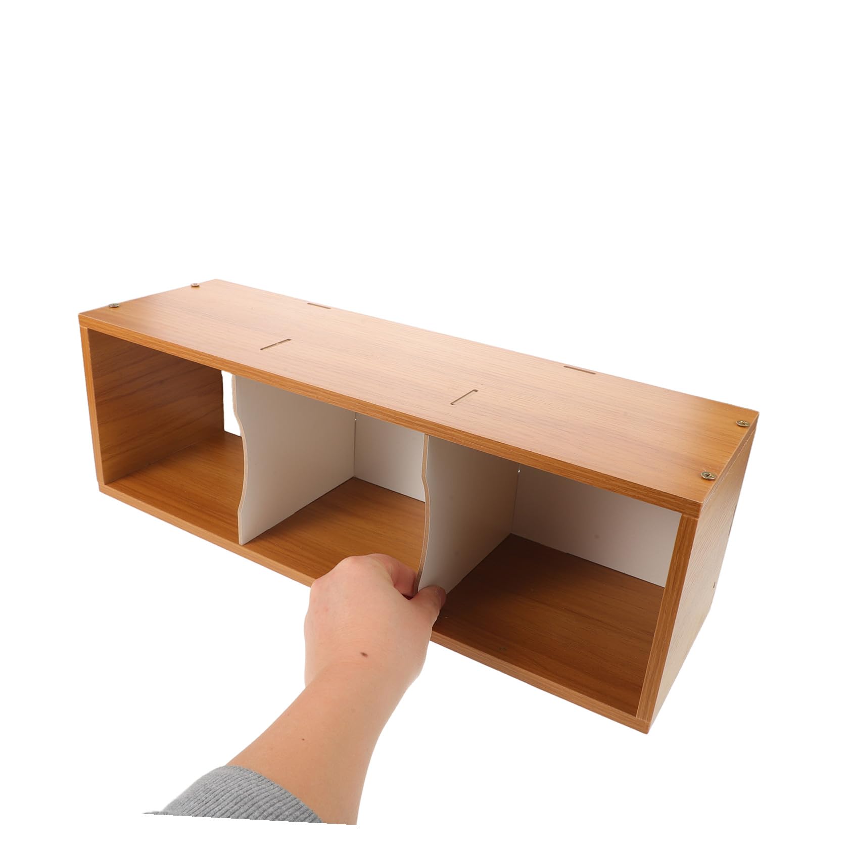 GALPADA Estante Organizador de CD y Dvd de Madera Gran Capacidad y Diseño Ahorrador de Espacio para Escritorio y Hogar