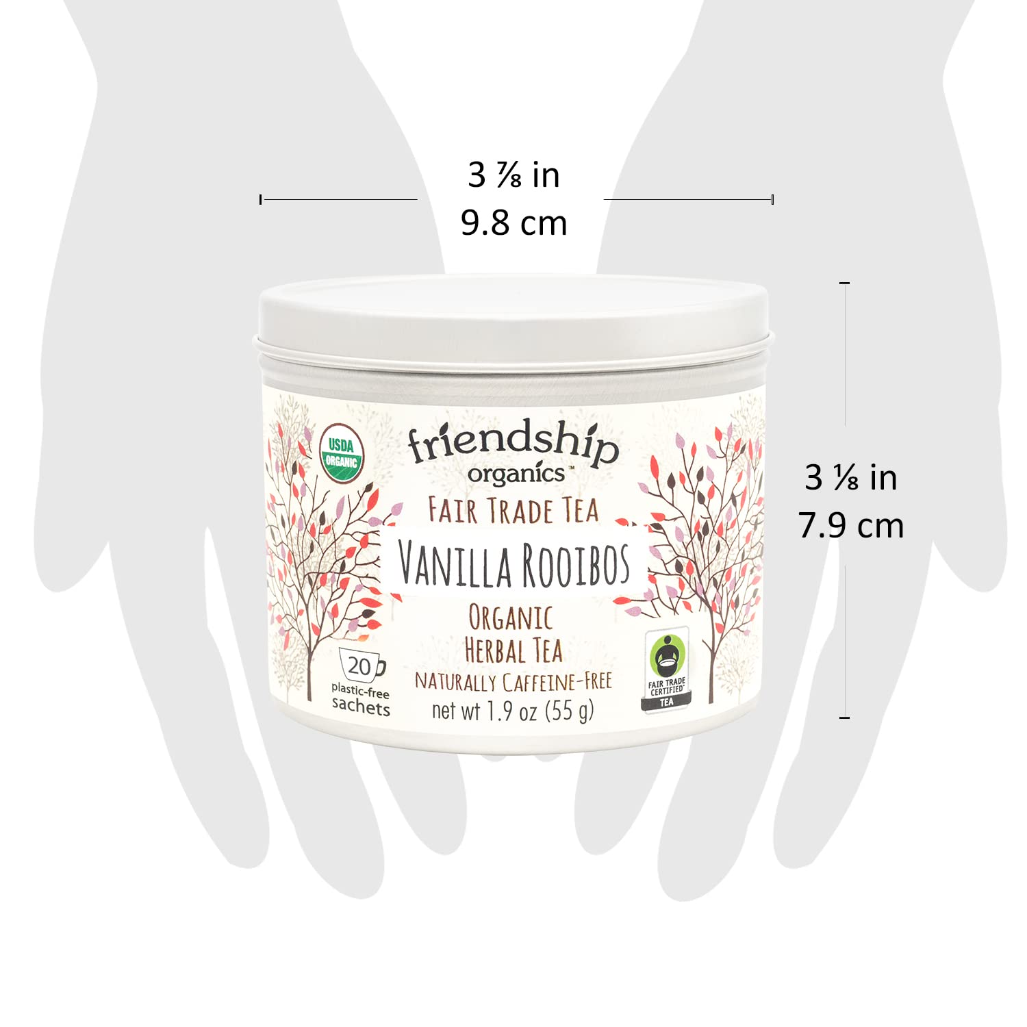 Friendship Organics Vanilla Rooibos Tea Bags, Organic and Fair Trade Herbal 22 Count image 4