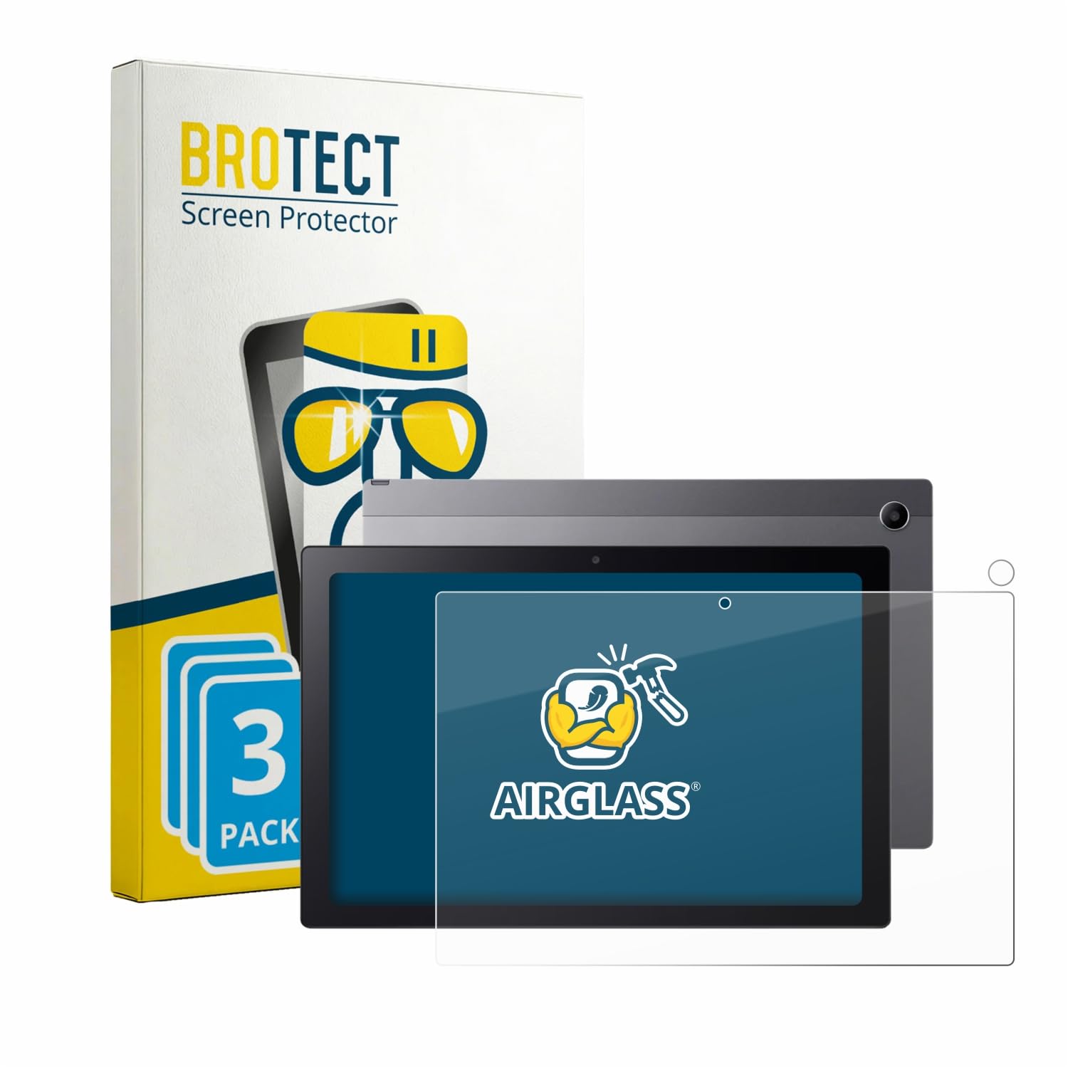 brotect 3 Pezzi Pellicola Vetro per Acer Chromebook Tab 311 | (Fronte+Fotocamera) Chiara Protezione Schermo Made in Germany, Durezza 9H Anti-Graffio Glass Screen Protector