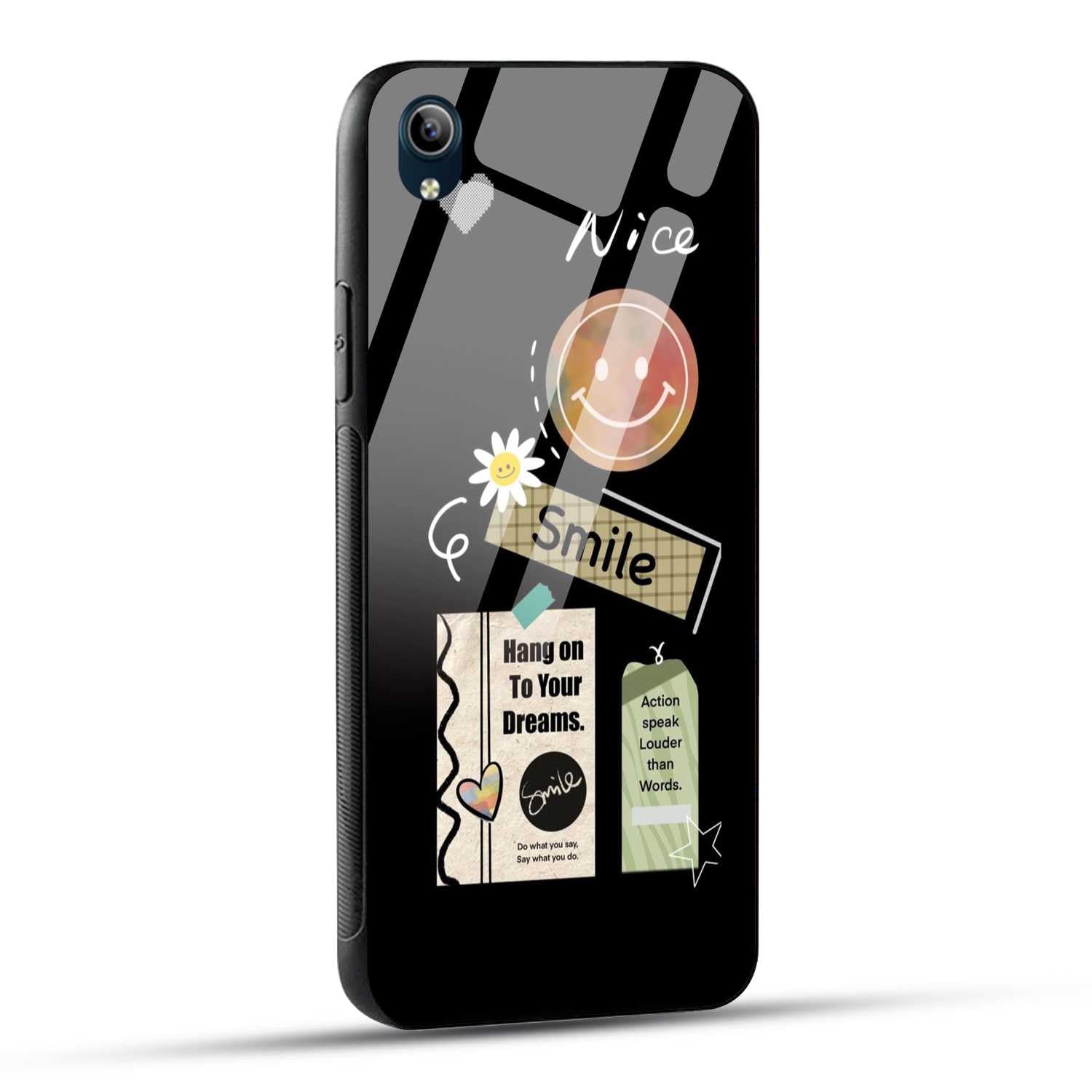 NDCOM for Vivo Y91i / Vivo Y90 / VIVO Y1s Back Cover Nice Smile Printed Glass Case