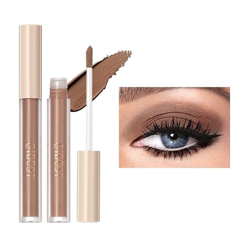 Miniatura 1 de ONarisae Sombra de ojos líquida mate de larga duración, sombra de ojos de alta pigmentación, maquillaje de ojos en gel (marrón medio mate)