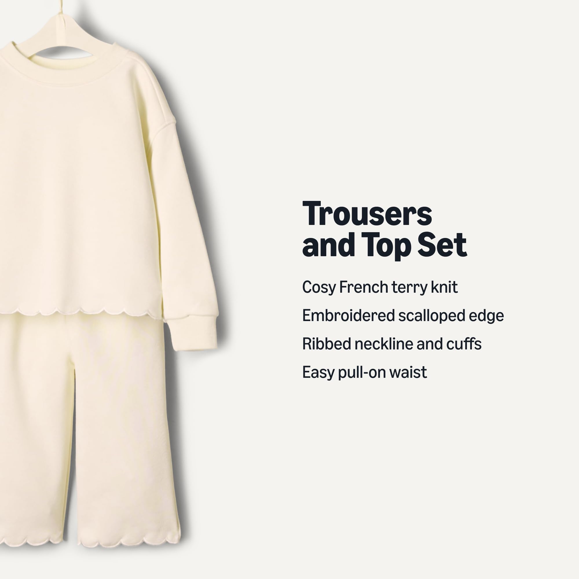 Amazon Essentials x Sofia Grainge Toddlers and Baby Girls' French Terry Trouser and Top Set — view 2