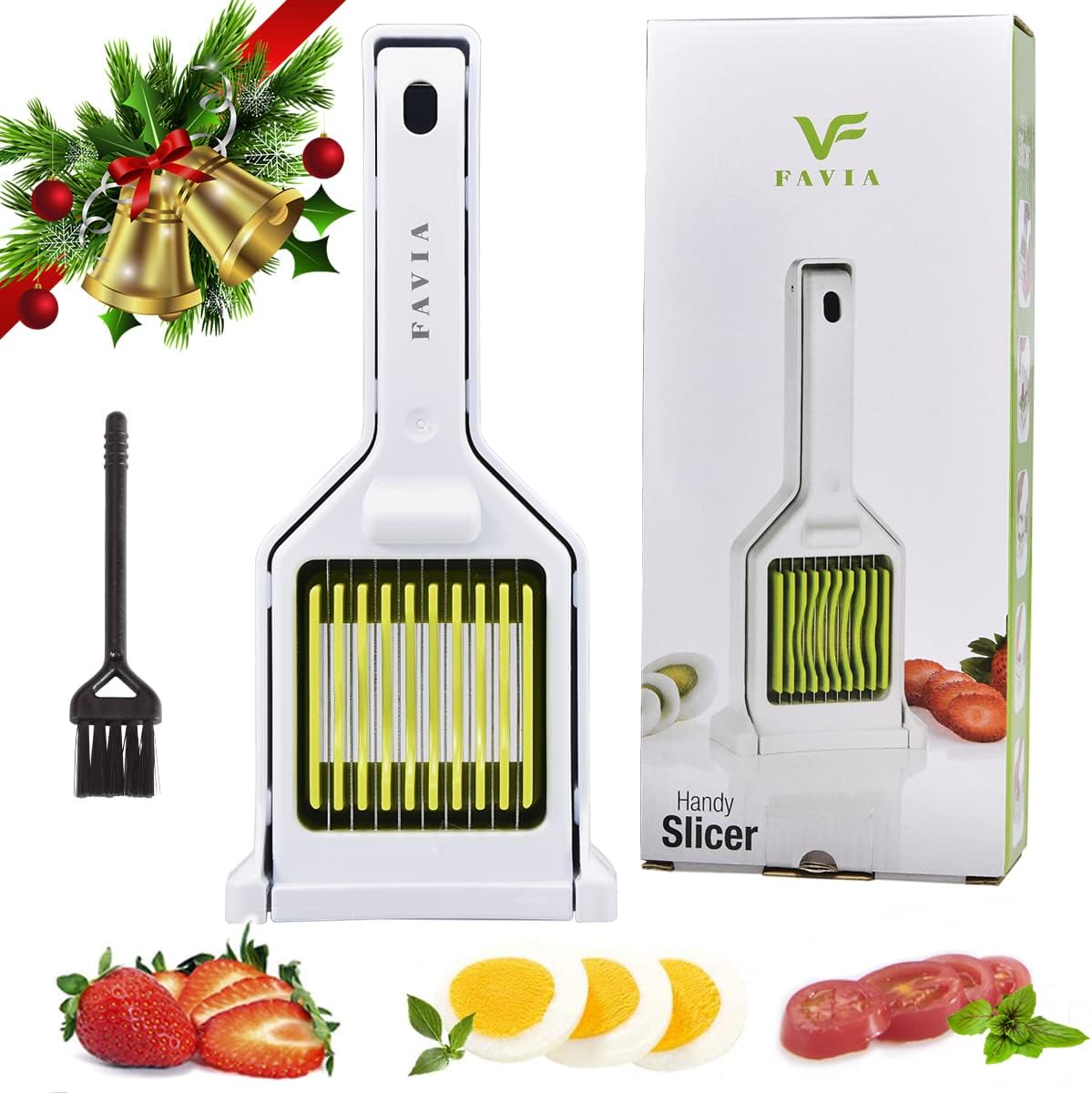 FAVIA Egg Slicer for Hard Boiled Eggs Mushroom Strawberry Cherry Tomato