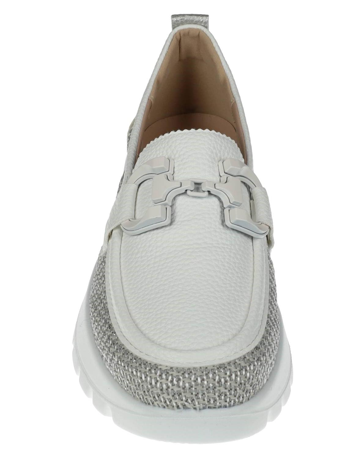 mysoft 25M269 Mocasines de Mujer Plataforma y Adorno metálico Mujer Zapatos MOCASÍN