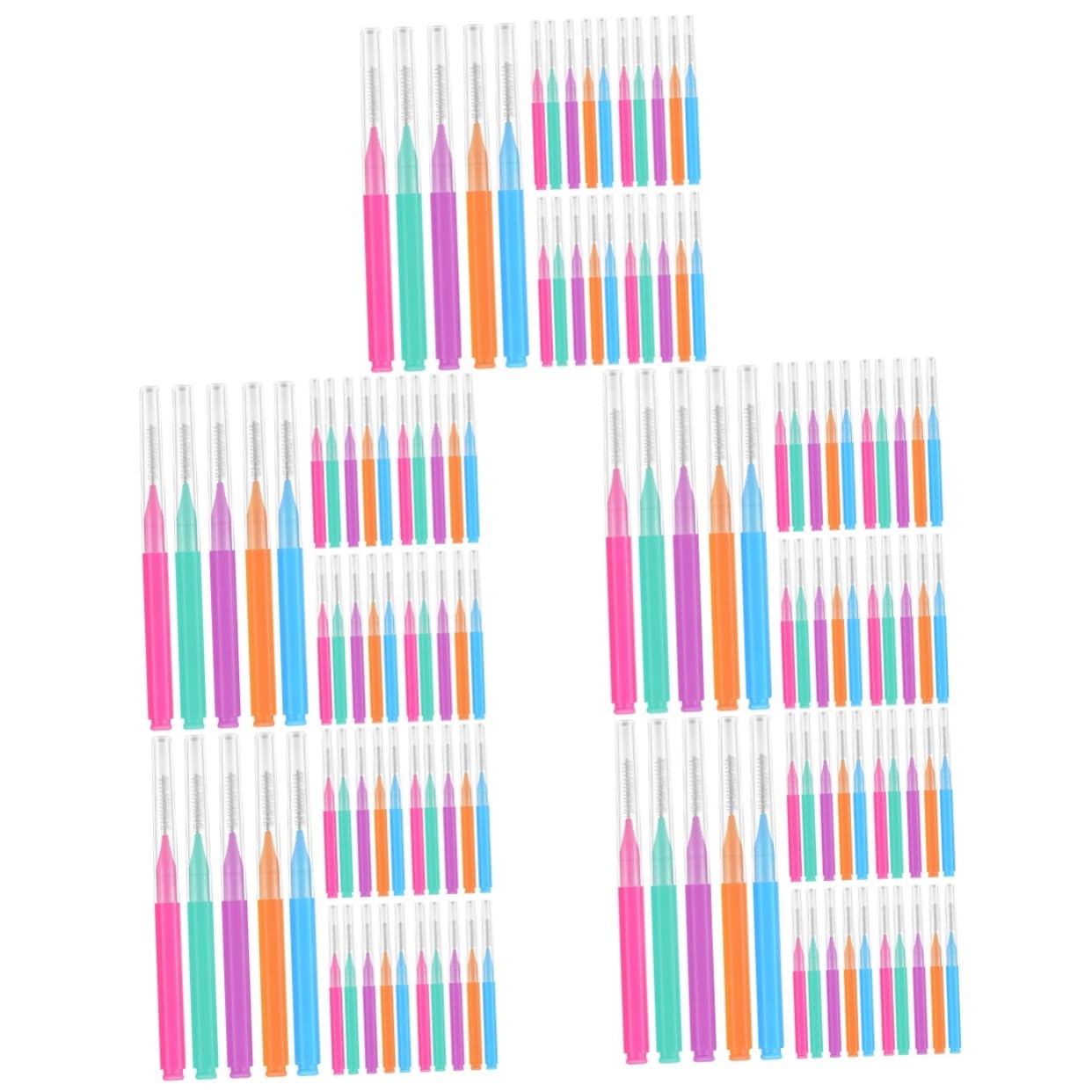 GLEAVI 250piezas Cepillos Interdentales Para Brackets De Portátiles Para Limpieza Eficaz y Cómoda De Espacios Difíciles De