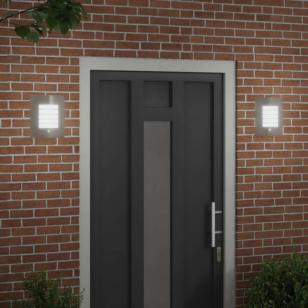 Zewnętrzna lampa ścienna 2-częściowa stal nierdzewna 23,5 x 9 x 26 cm