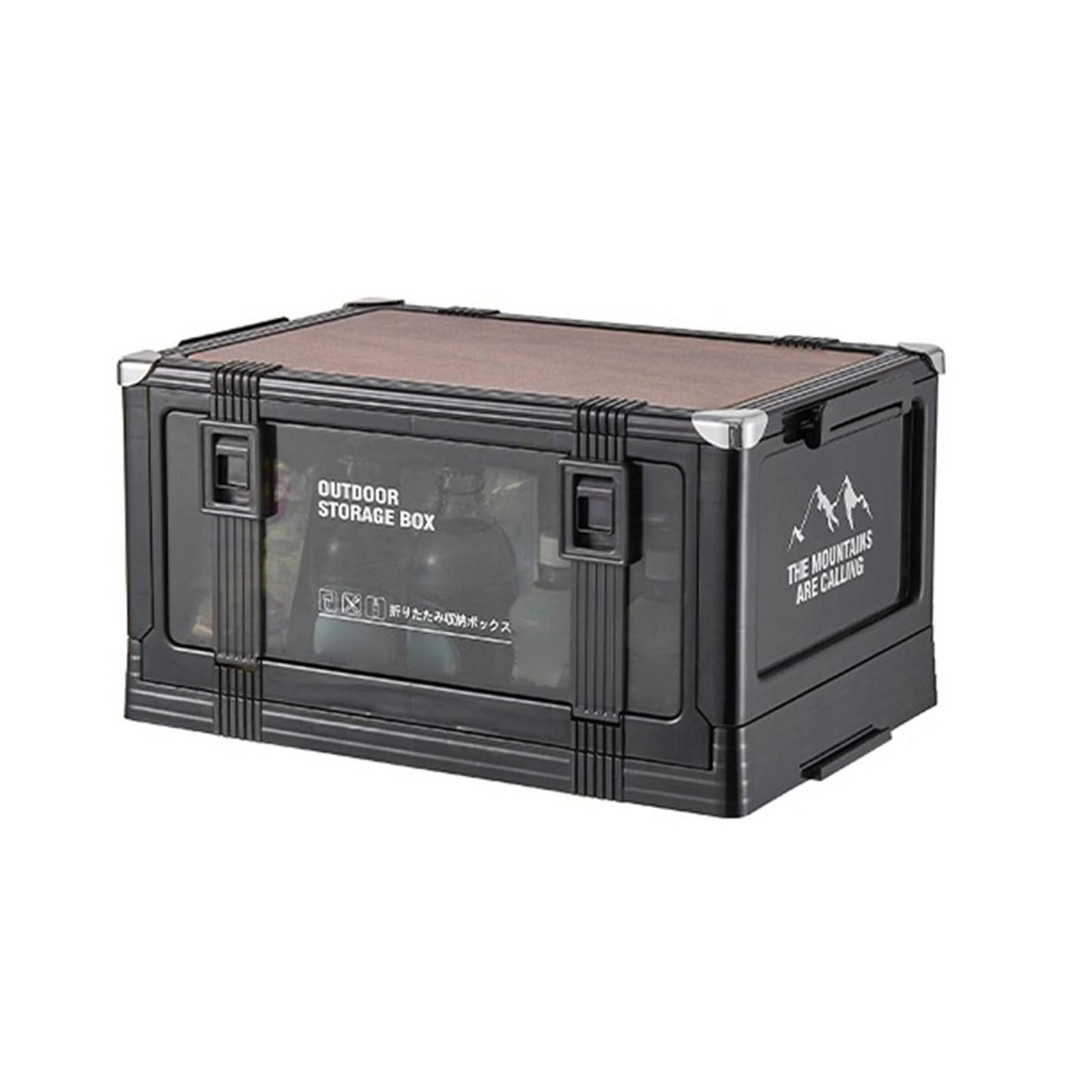Msioytog Space Saving Foldable Bin with Handles for Home Camping Use Camping Box