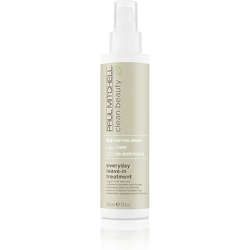 Paul Mitchell Clean Beauty Everyday Leave-In Treatment, Leave-In Conditioner, Delivers Hydration, For All Hair Types, 5.1 fl. oz.