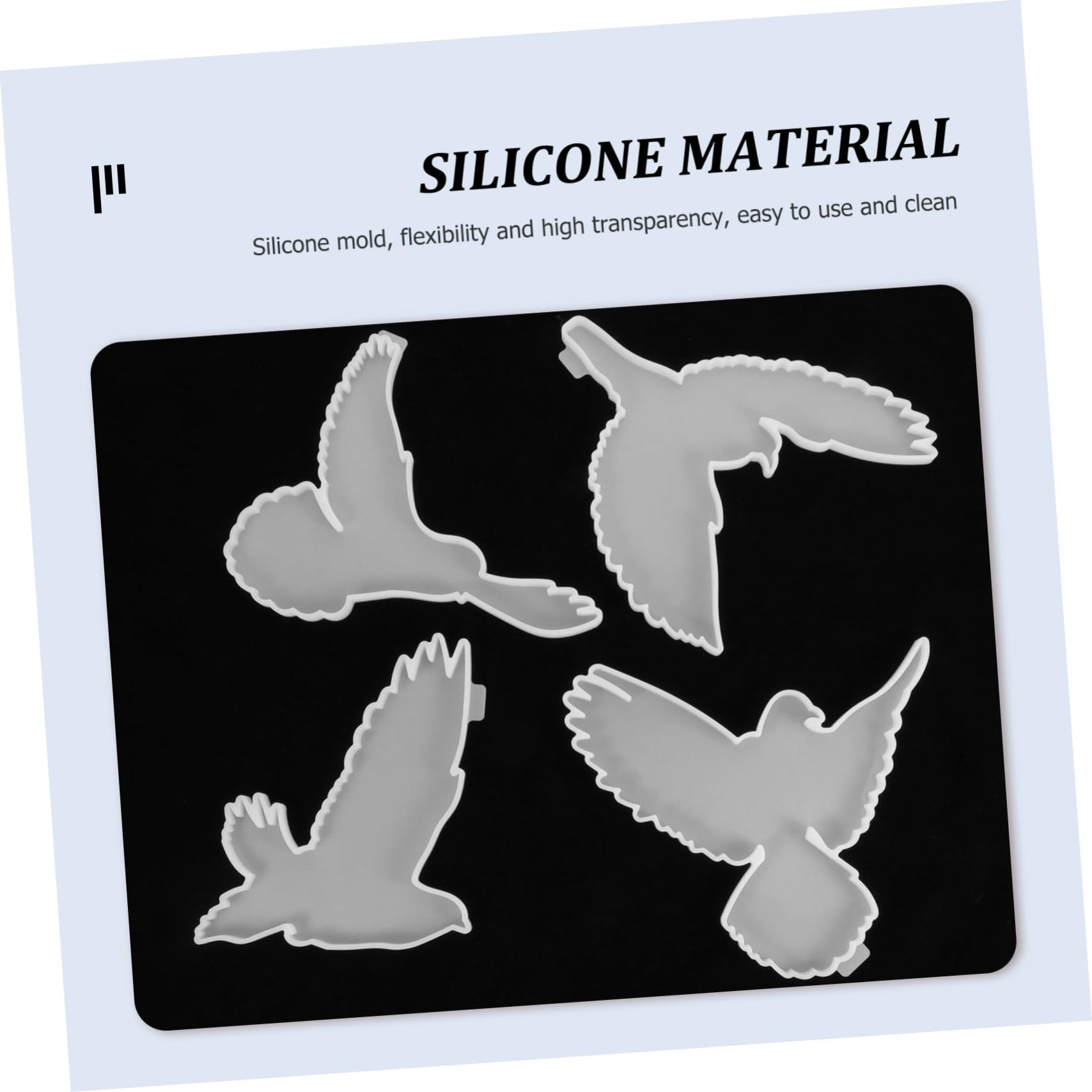 LALAFINA 2 Ensembles Moule en Forme De D'Oiseau De Mer Ornement Mural Bricolage Moules pour Oiseaux Volants Petit Oiseau Bricolage Moule À Fondant pour 4 pièces * 2