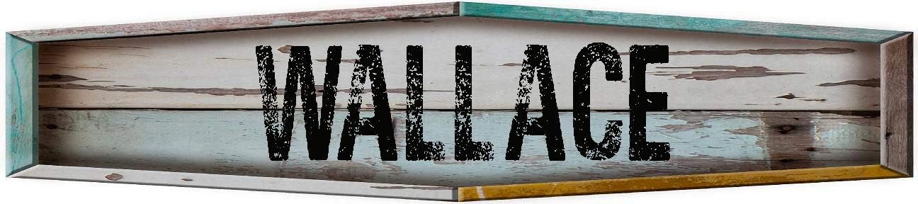 Wallace Teal Diamond 8" Shaped Weathered Painted Wood Look Magnet for use on Any Steel Surface