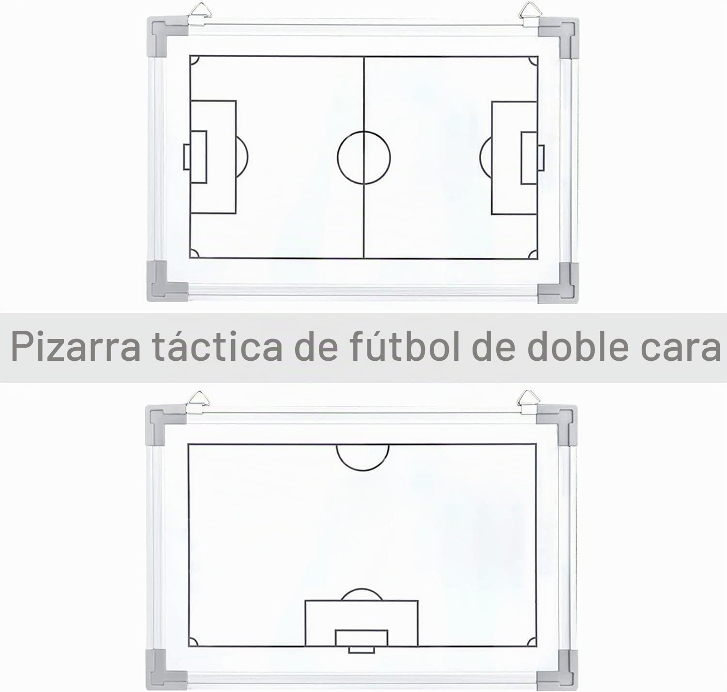 BWKJMY Tabla magnética de doble cara para entrenadores de fútbol de 45 x 30 cm | Manager Coach Tactics Board Equipo de Asistente de Entrenamiento Tablero Táctico – Incluye imanes, bolígrafo y borrador
