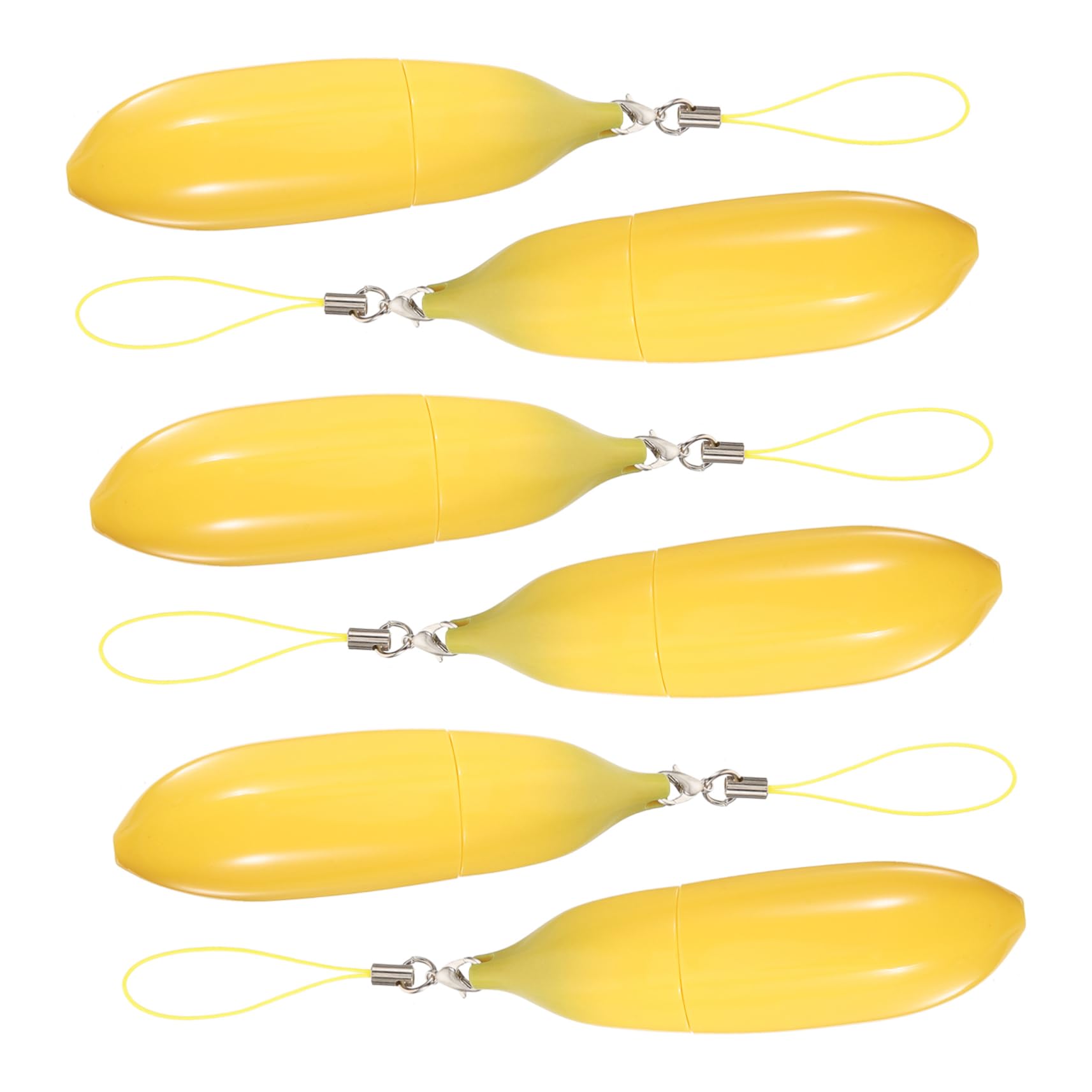 Tubo De Brillo Labial Vacío Forma De Banana Contenedores Para Labiales Rellenables Para Diy Y 6 Piezas X 4