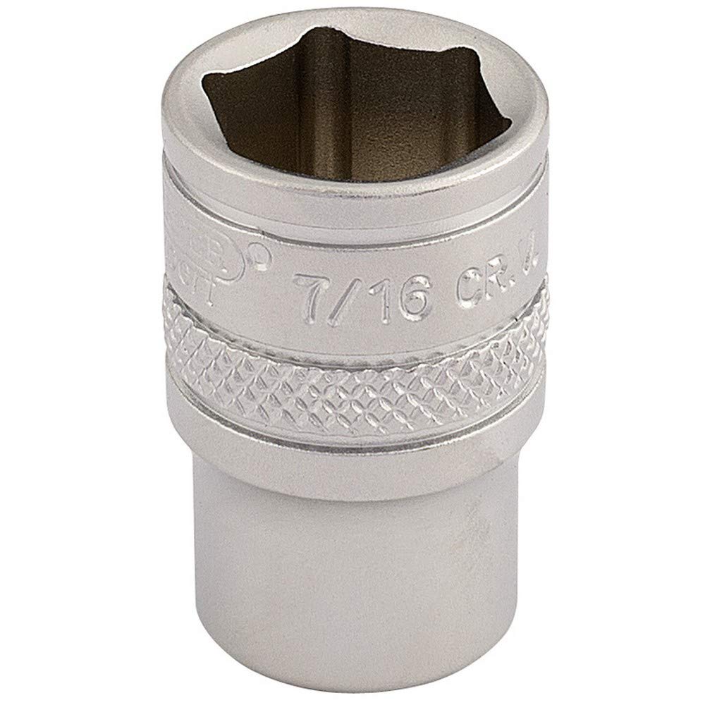 Draper 16525 Imperial Socket, 1/4" Sq. Dr., 7/16" Dr-16525