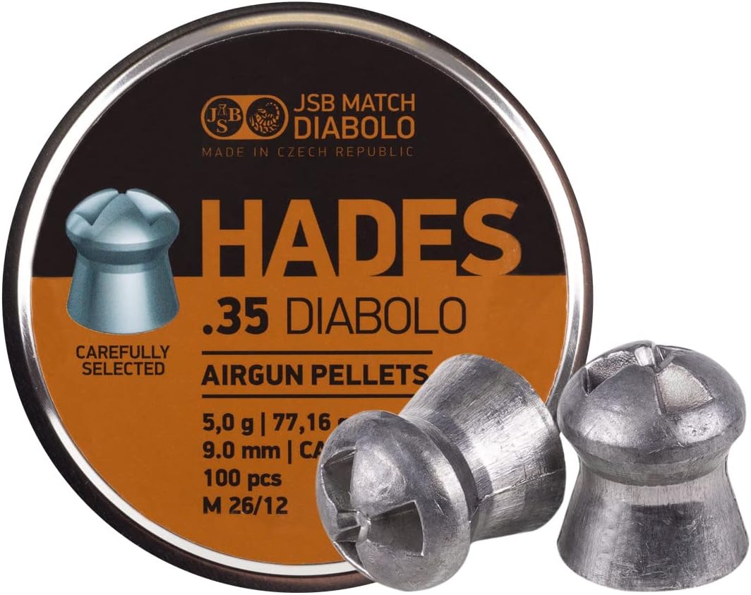 JSB Match Diabolo Hades, .35 Cal, 77.16gr, Hollowpoint, 100 ct