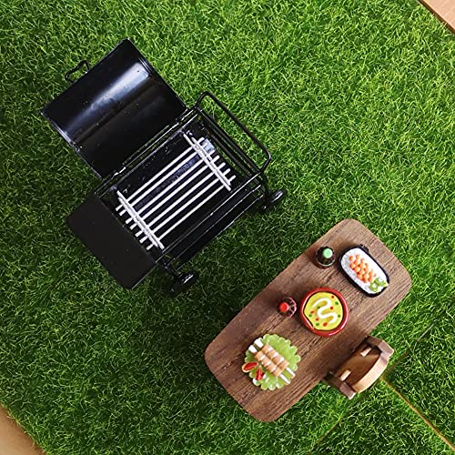 1:12 Minipuppenhaus BBQ Braten Zubehör Küche Simulation Ornament Dekor Spielzeug (BBQ Rack) – Bild 5