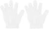 Exfoliating Gloves, 2 Pcs Nylon Bath Gloves with Hanging Loop, Long-lasting Loofah Body Scrub for Men & Women, White