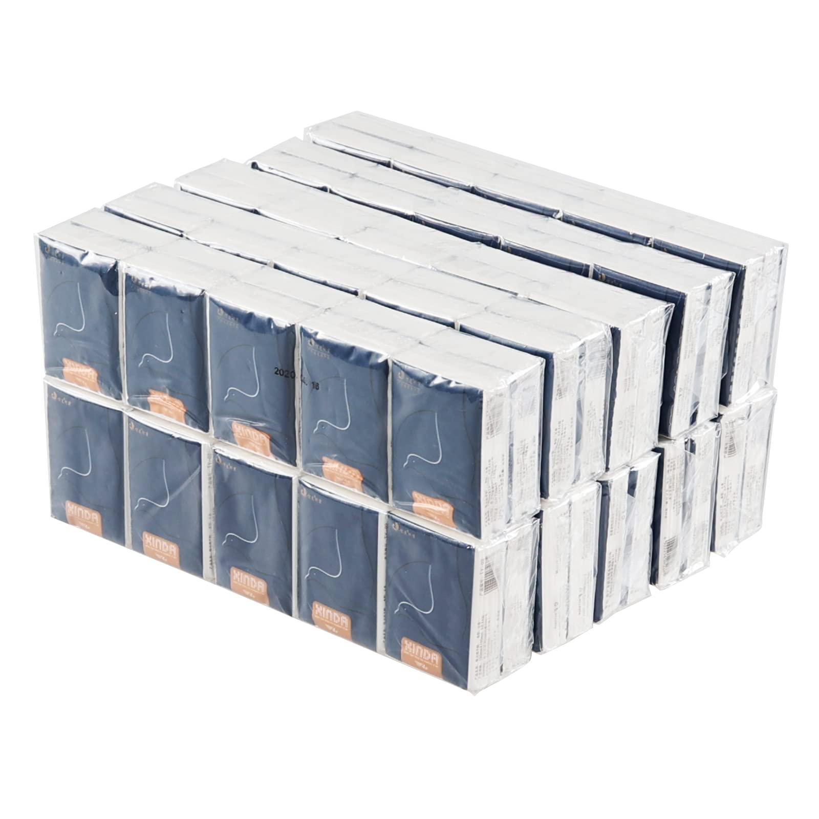 Afromy 100 Pack Pocket Tissues Travel Packs Bulk 600 Sheet Mini Tissues Bulk 4 Ply Small Travel Size Paper Individual Pocket Size