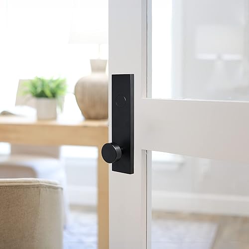 Miniatura 2 de Weslock 0662542420020 Manija de entrada Addy con perilla Mesa (Manija decorativa, negro mate)