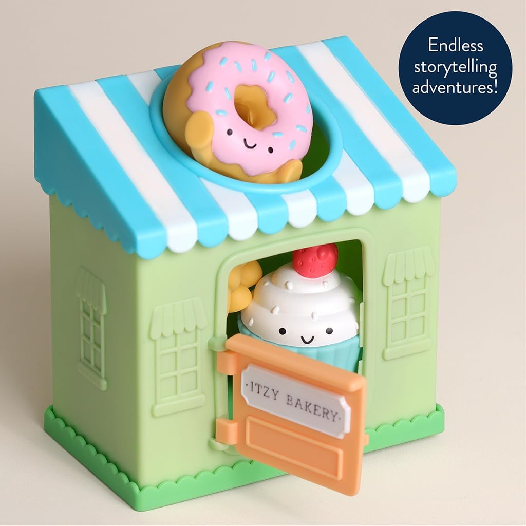 Itzy Ritzy Put & Take Learning Toy, Sensory Activity Toy for Babies, Bakery | 4 Squeezable Bakery Pieces Encourage Put & Take Play, Hand-Eye Coordination, Problem Solving, Motor Skills, Early Learning