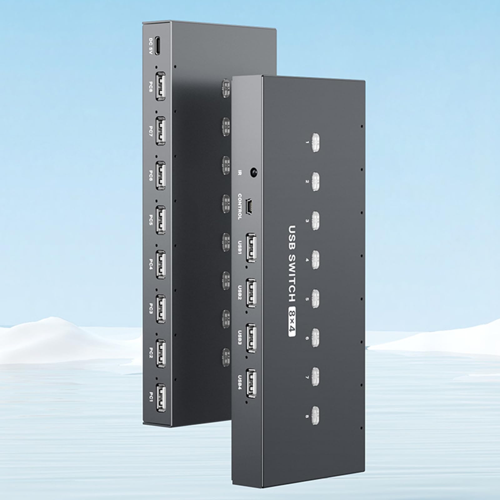 Commutatore di condivisione della stampante USB2.0, selettori manuali di periferiche del computer a 8 porte per l'uso hub di condivisione USB del computer