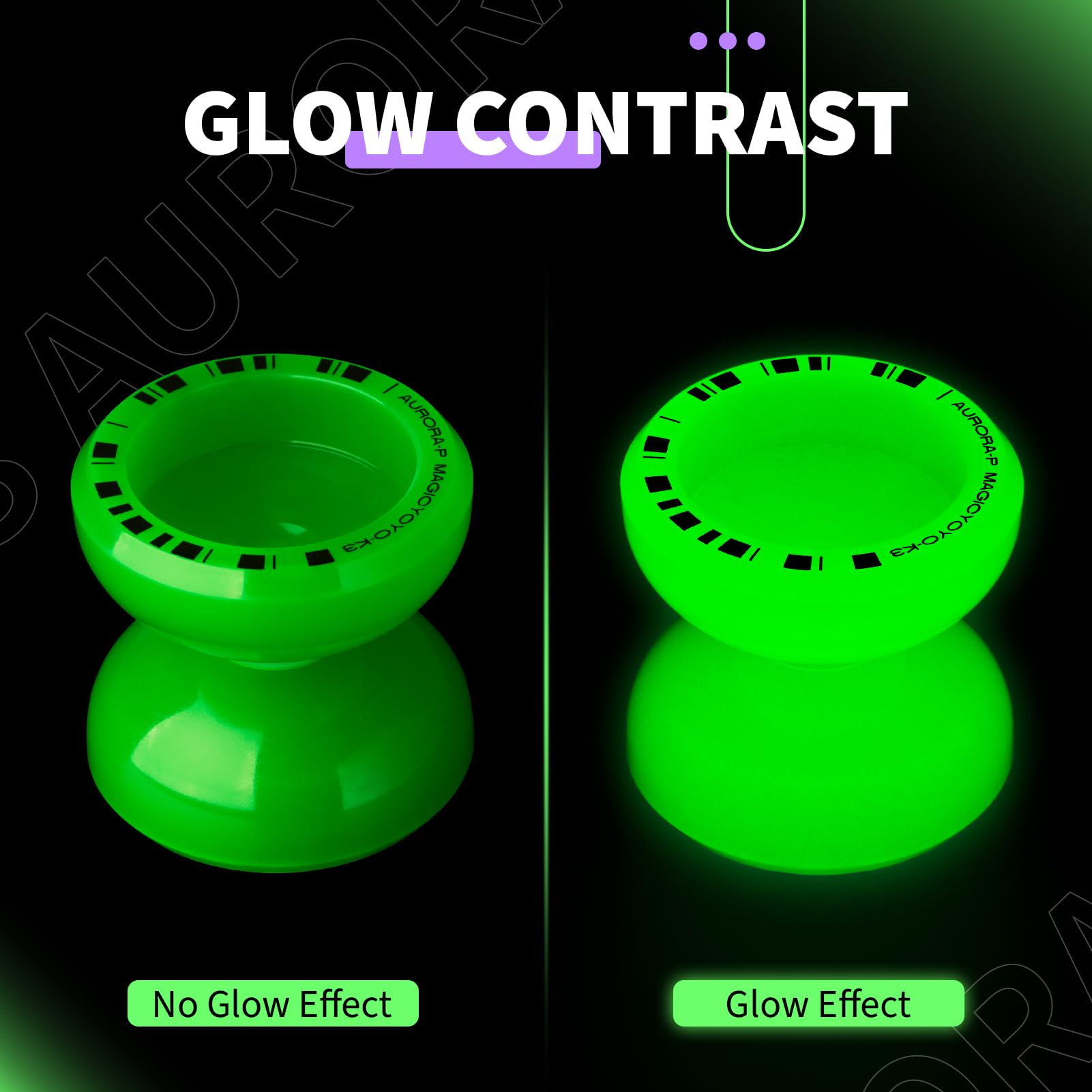 MAGICYOYO K3 Aurora-P Glow in the Dark, 2 in 1 Responsive & Unresponsive Yoyo - Image 2