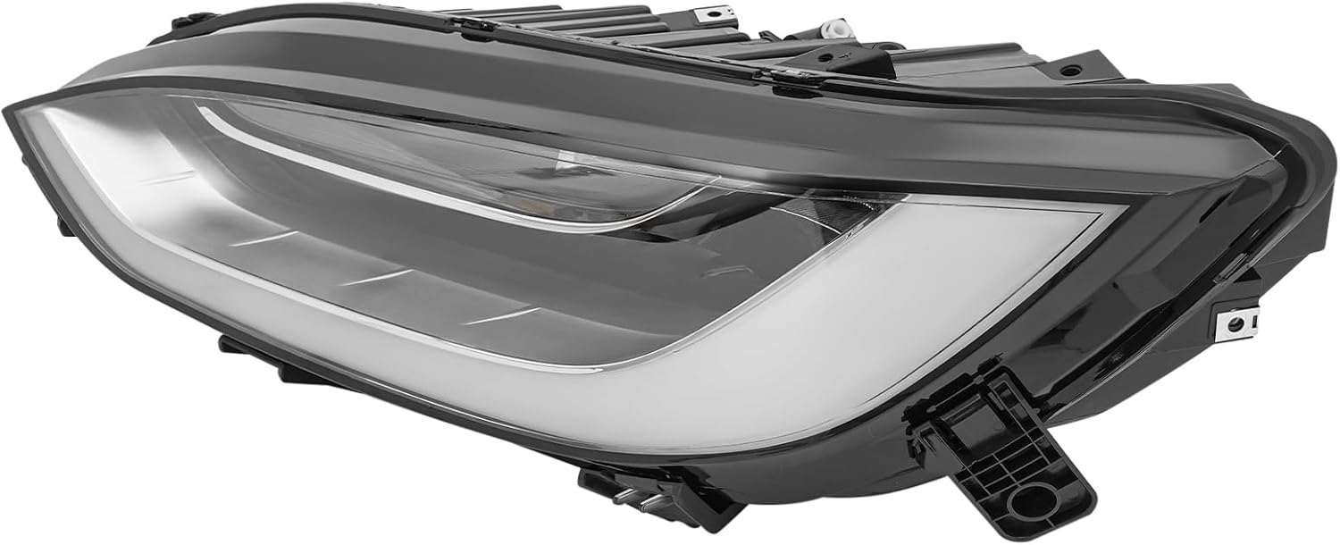 LYNICESHOP LED Headlight Assembly, Left Headlights with Clear Lens Black Housing, Full Low Beam High Turn Signal Headlamp, Replacement for 2021-2024 TESLA Model X (Left Driver Side)