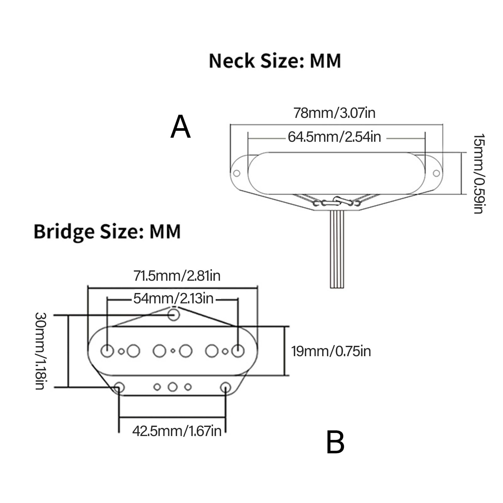 Uscita Alnico 5 Pickup Set Stili Suono caldo Pickup per chitarra Alnico 5 per principianti e musicisti professionisti Pickup per chitarra registrazione in studio