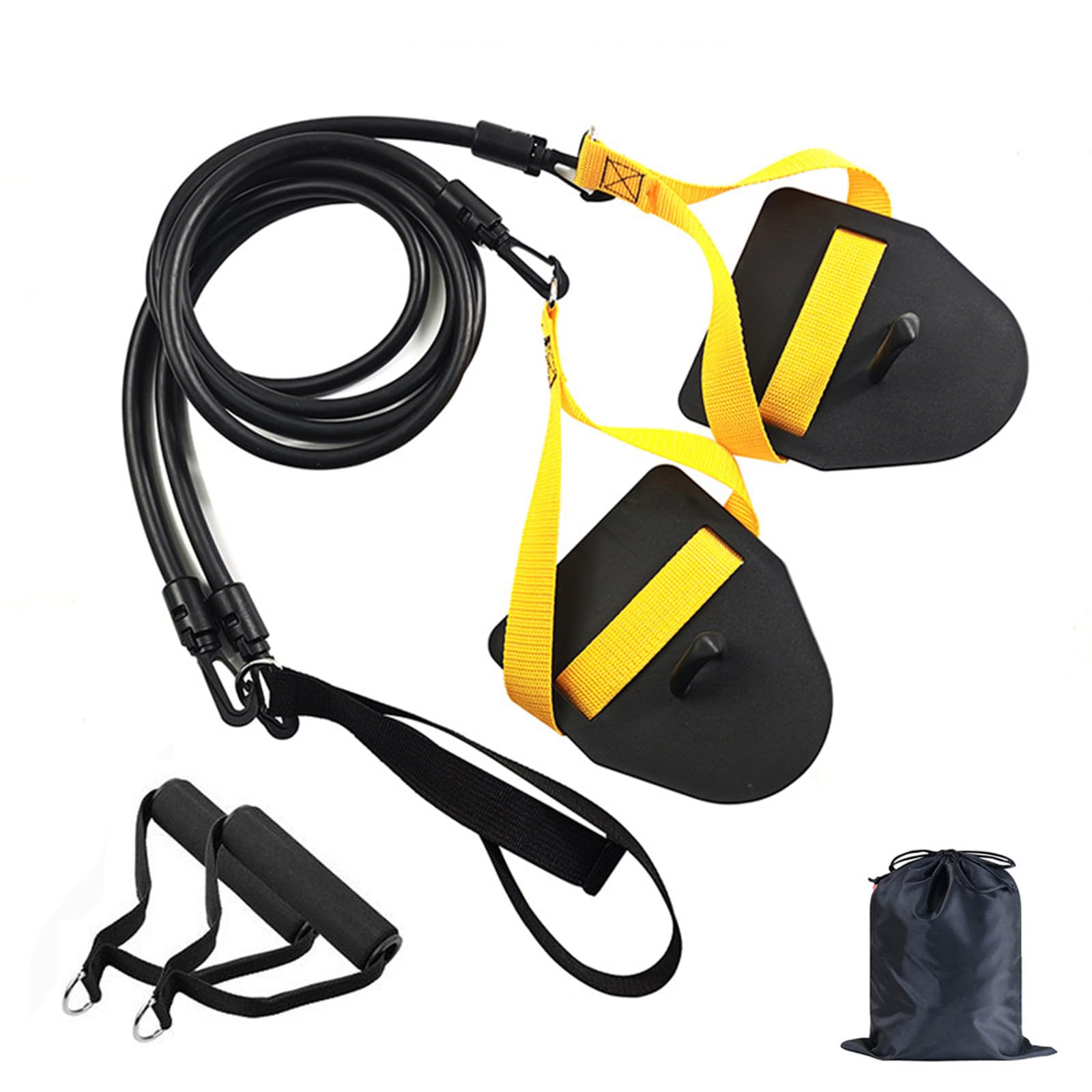 XuQiZZpp Swimming Training Belt Resistance Band Swimming Arm Training Pull Rope with Hand Paddle Arm Strength Trainer Easily Use