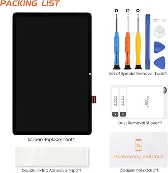 Screen for Samsung Galaxy Tab S9 FE Screen Replacement for Samsung Tab S9 FE Tablet LCD Screen SM-X510,SM-X516B Touch Display Digitizer Assembly Repair Parts(Black No Frame)