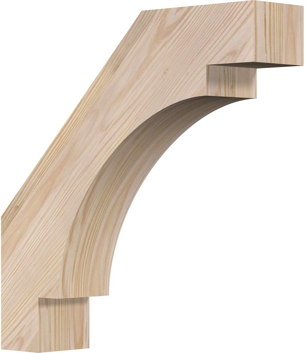 Ekena Millwork BRC04X16X16MRC00SDF 3 1/2W x 16D x 16H Merced Smooth Knee Brace, Douglas Fir