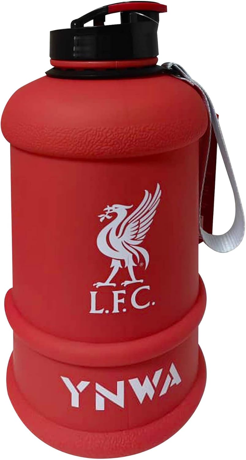 Hy-Pro Offical Licensed Liverpool F.C Gym Bottle - 1.3 Litres, BPA Free, Wrist Strap and Handle, Leakproof