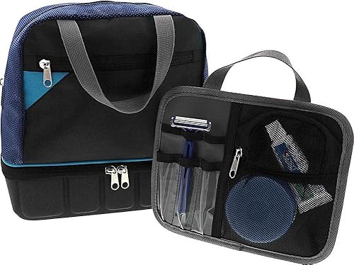 Lewis N. Clark Deluxe Travelflex - Kit de aseo personal, bolsa de maquillaje, organizador de ducha + organizador de viaje, kit de artículos de