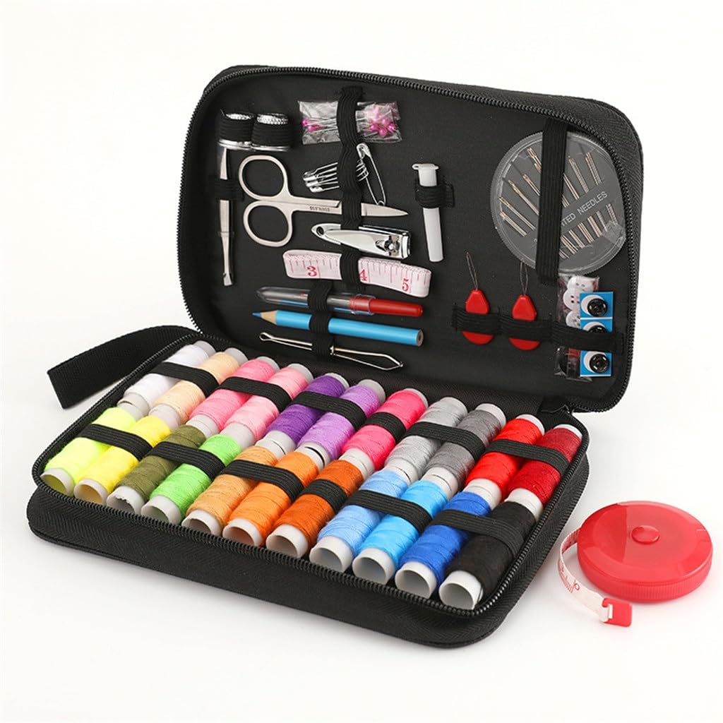 Kit de Costura portátil, Caja de Costura doméstica, Costura a Mano, Caja de Almacenamiento de Costura, Juego de Kit de Costura con Aguja de Coser