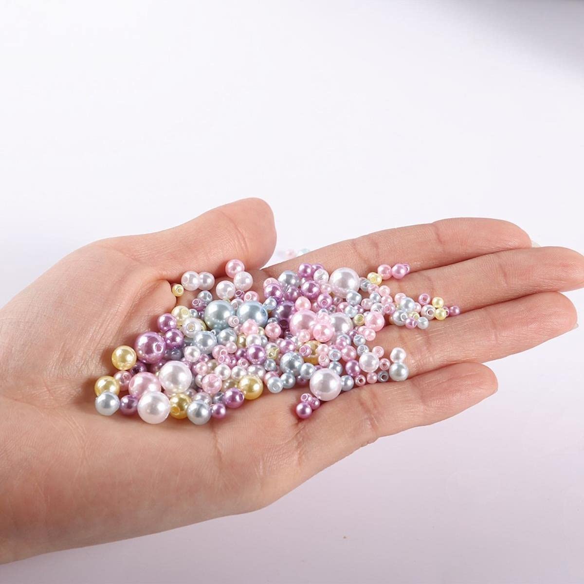 Mix Perle Acriliche Colorate 2-8 Mm Senza Foro - Imitazione Perle Per Creazioni Fai Da Te (32 Colori)