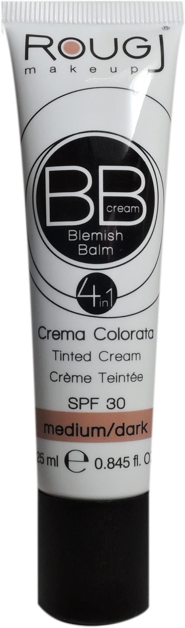 Rougj BB Cream Blemish Balm 4 in 1 Tinted Cream 25ml - Colour : Medium / Dark