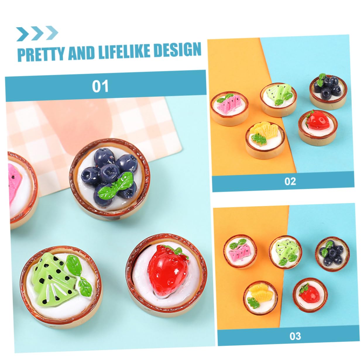 HEMOTON 10pcs Simulated Cake Decorations Realistic Small Cake Fake Desserts Cake Models Decorative Cake Model Simulation Cake Dessert Models Lifelike Cakes Small House Decors Fake Cakes