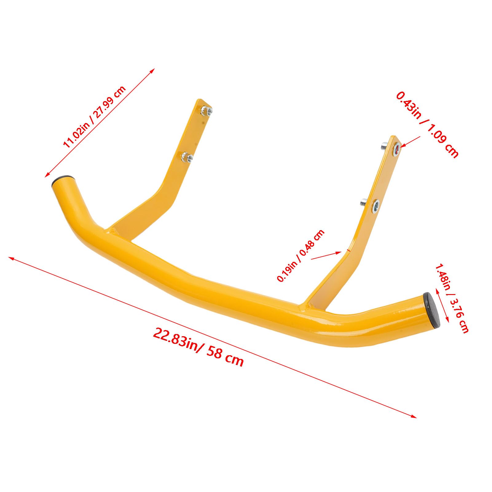 Keenso Paraurti, Tubo Paraurti Anteriore Giallo Resistente per XT1 GT 50, Protezione Tubo di Ricambio in Acciaio Resistente per Proprietari di Tosaerba