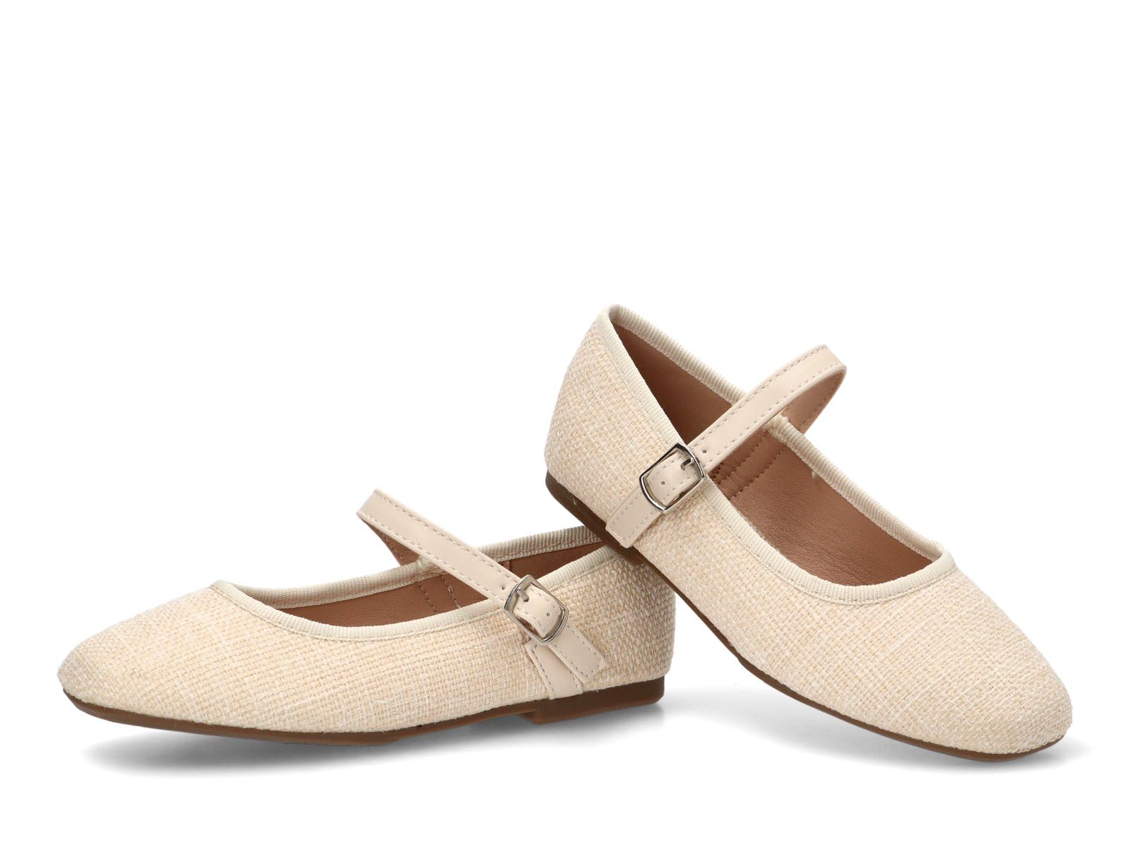 Etika Bailarinas Niña, Elegantes Zapatos Ceremonia, Merceditas Casuales Suela Plana con Hebilla, 63326