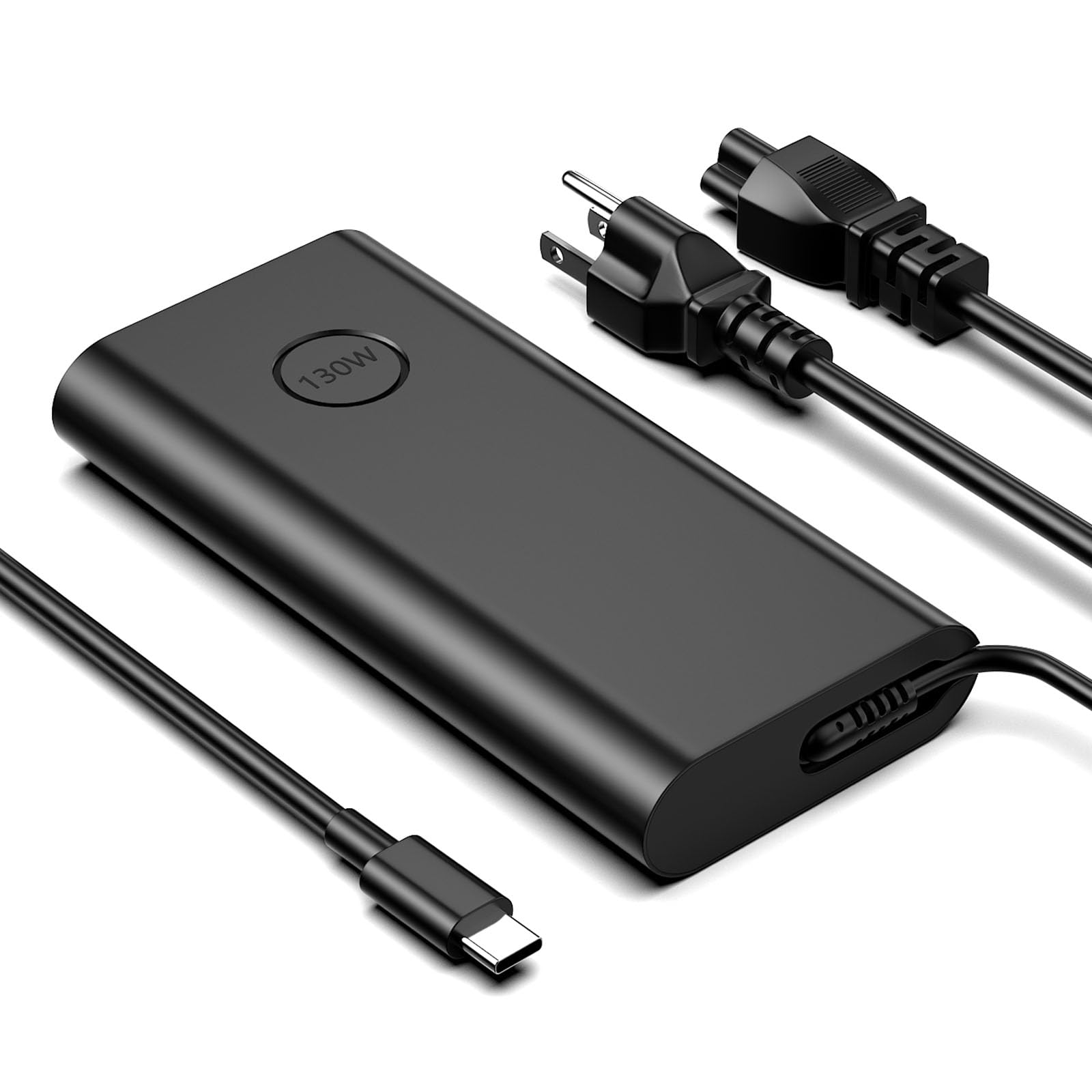 Nivjuky 130W USB C Business Laptop Charger Compatible with Dell Inspiron 16 Plus 7640 7630 7620 2-in-1 Slim AC Power Supply Type C Adapter Cord