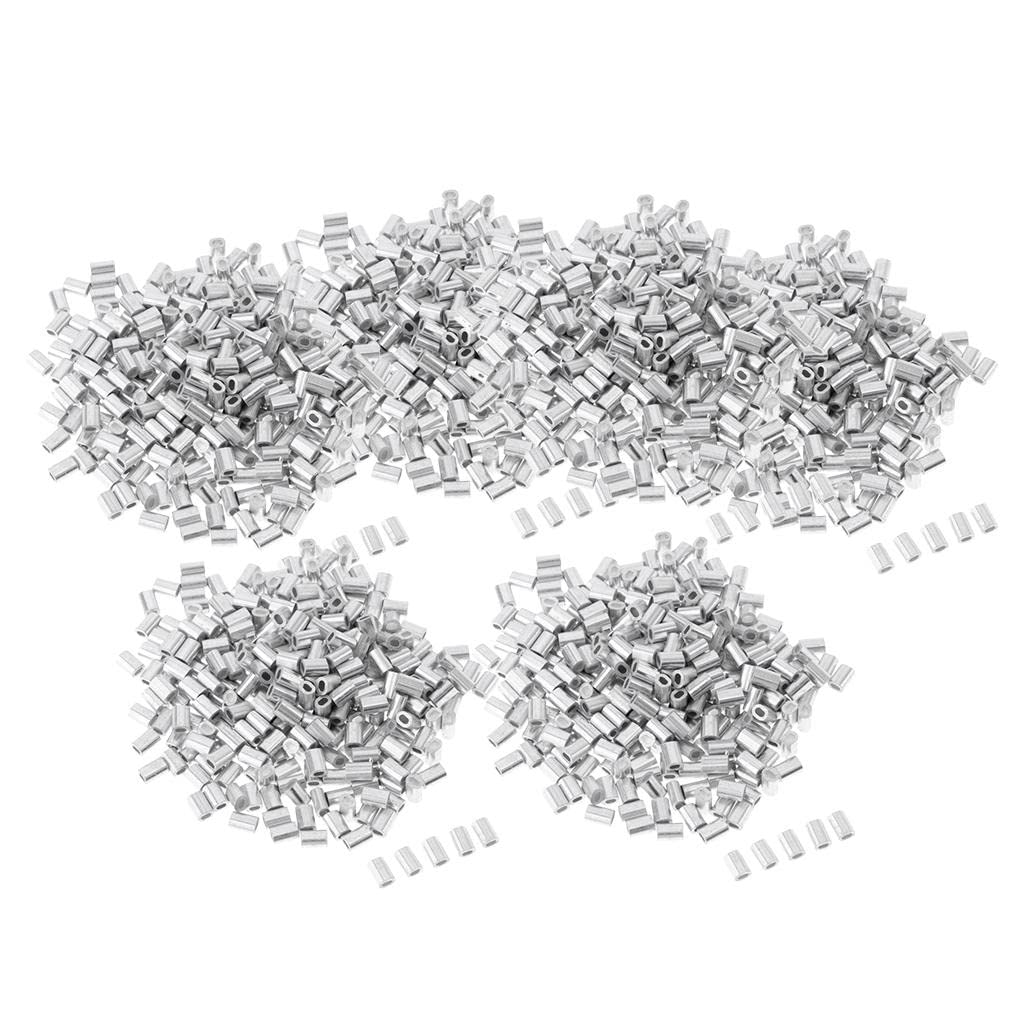 CALANDIS 600 Pack of Aluminium Fishing Crimps Double Barrel Crimp Sleeves 0.8mm | Crimps & Sleeves-image-36