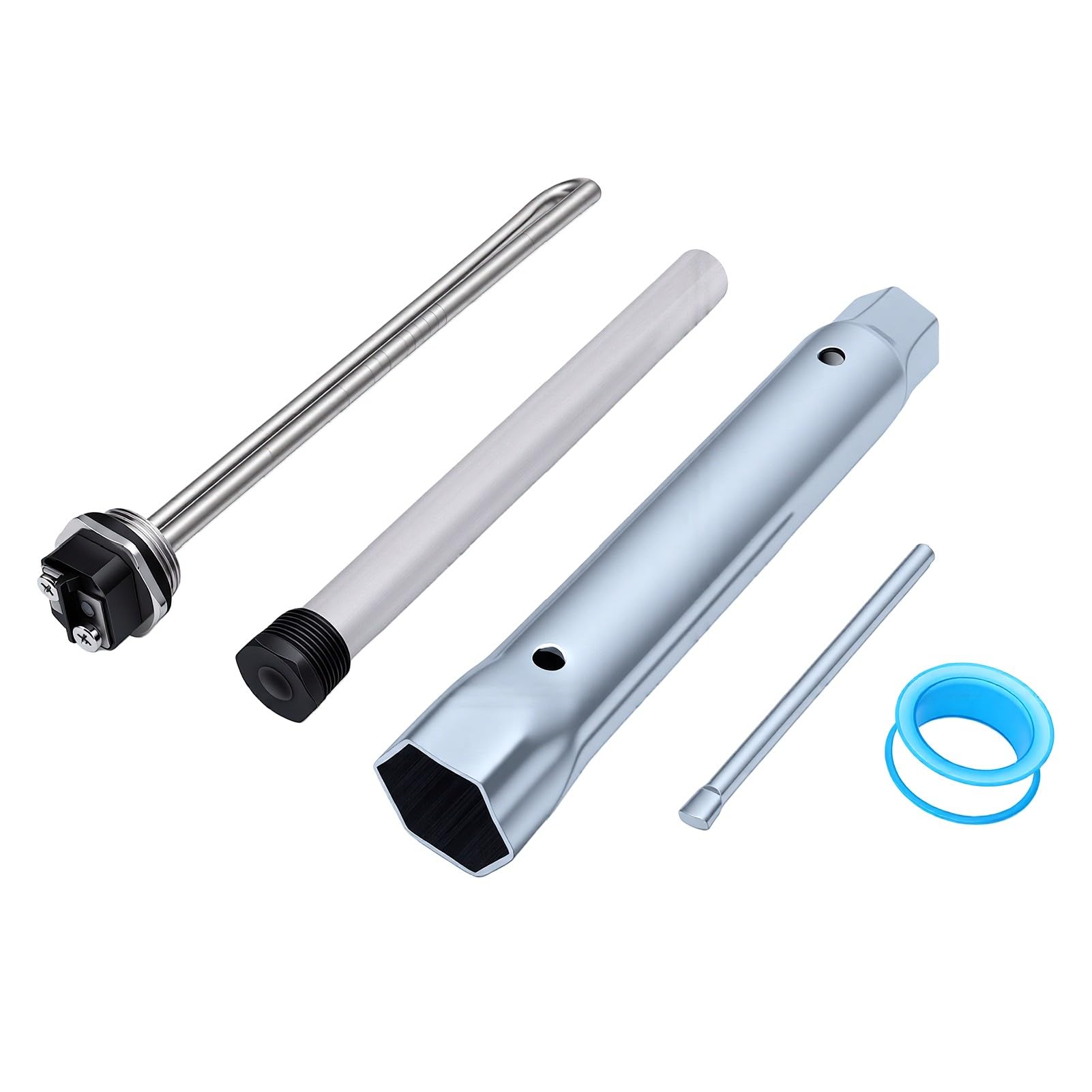 Barra Riscaldatore in Rame per Scaldabagno RV, Asta da 21 Cm, per | Compatibilità universale per e veicoli da campeggio, Riscaldamento efficiente con potenza 1440 W, Facile installazione e