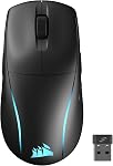 Corsair M75 sans fil RGB Léger FPS Souris de jeu – 26,000 DPI – Boutons latéraux swappables – iCUE Compatible – PC – noir