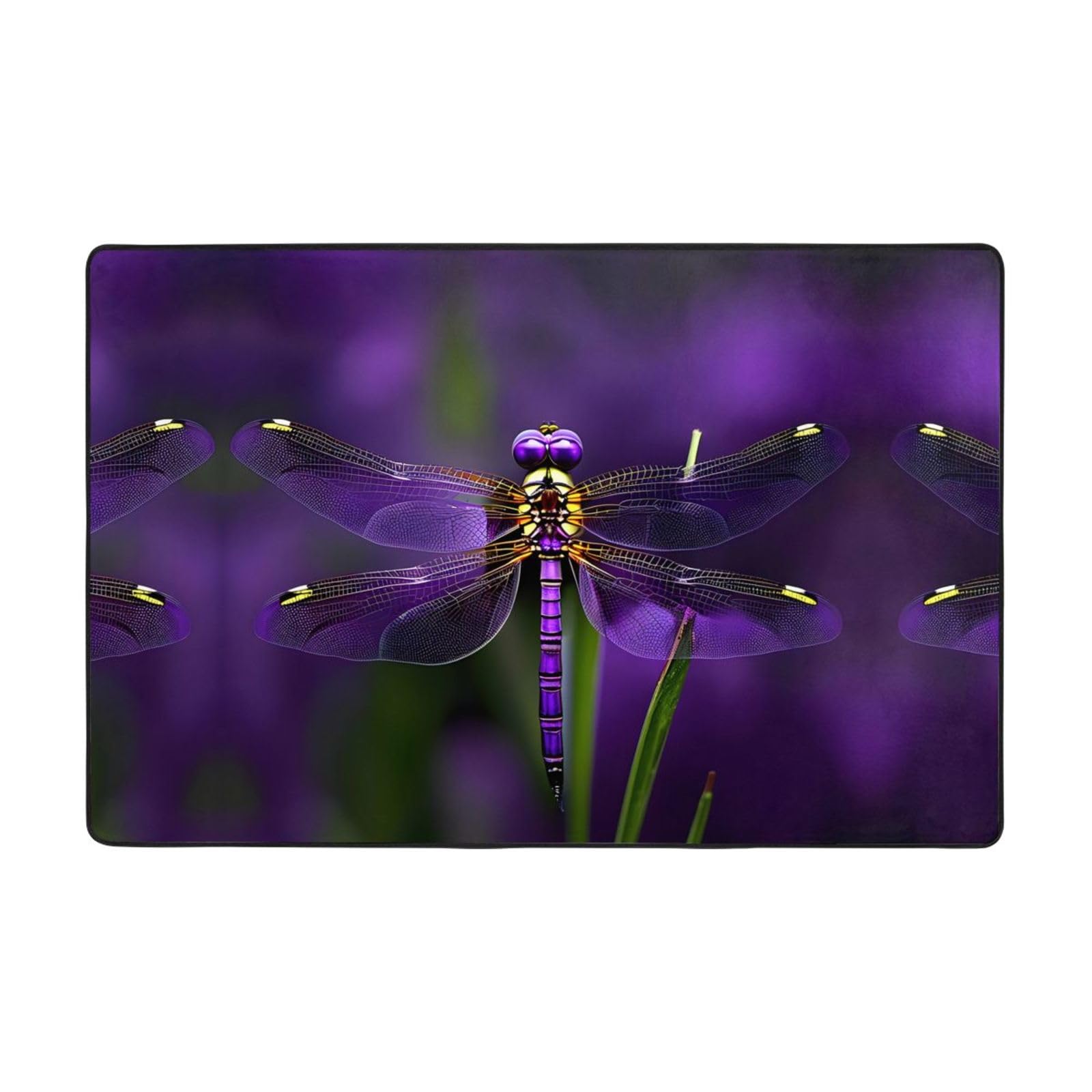 Tapis violet libellule super doux pour réchauffer un sol de chambre d'enfant froid