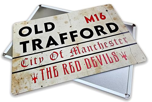 Funny United Metal Sign, A Grumpy MAN UTD Fan Lives Here, Old Trafford Manchester Retro Plaque Man Cave, Manchester (Old Trafford)