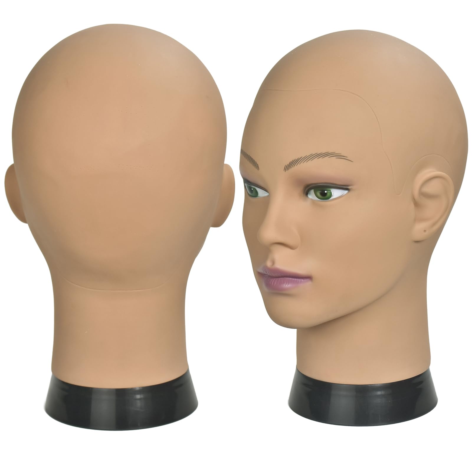 Testa Balda Mannequin Professionale Parrucca Cosmetologia per Sciarpa Display Maschera Vetri con Morsetto da Tavolo