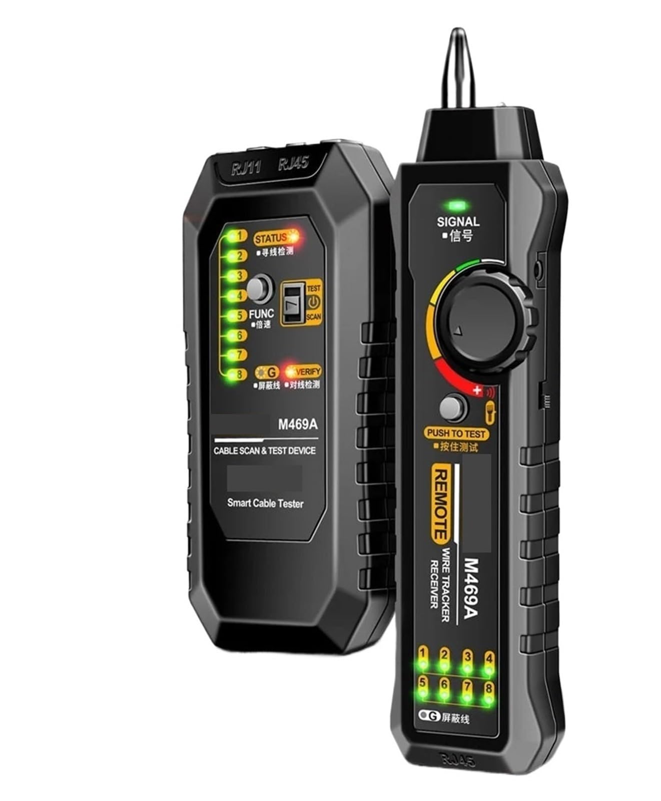 Cable Tracker, RJ11/RJ45 Multifunctional Line Finder Anti-Interference Test Instrument Wire Tracer Ethernet Network Cable Collation Tester