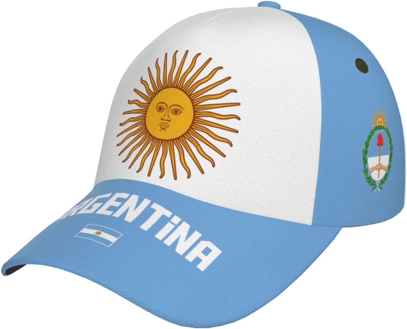 Argentina Flag Argentinian Baseball Cap 3D Full Print Adult Unisex Adjustable Hat Soccer Patriotic Caps