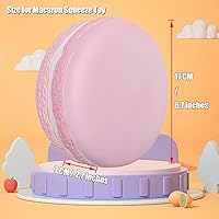 Vista 3 de Gaint Macaron Slow Rising Squishie, regalo de cumpleaños jumbo para niños, juguetes Kawaii para aliviar el estrés (rosa)